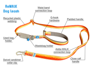 Re-WALK Dog Leash  (webbing 100% recycled plastic)
